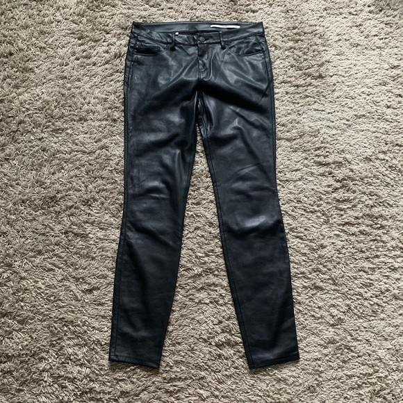 Zara Denim - Zara/ faux leather jeans size medium